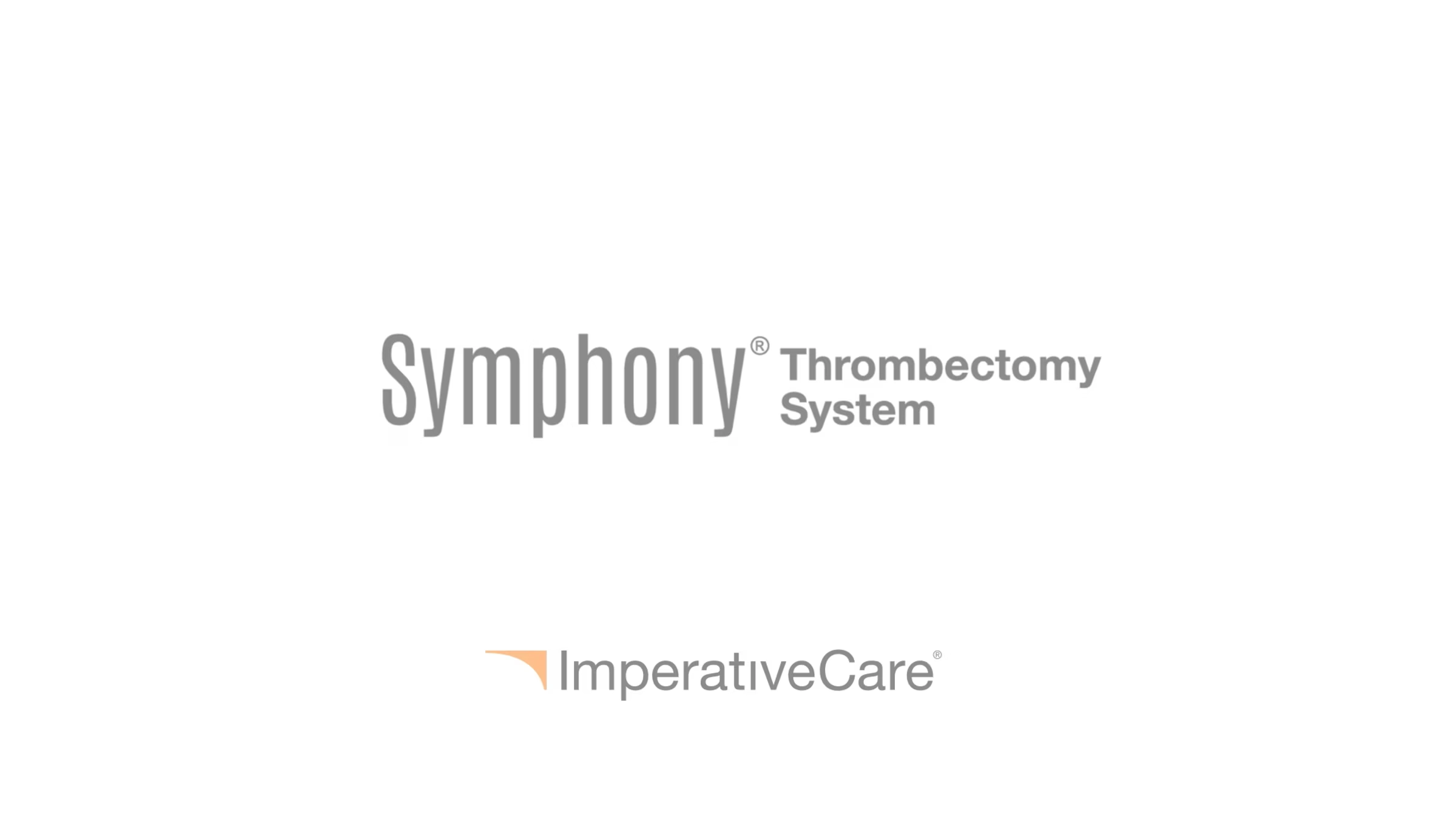 Symphony Thrombectomy System aspirating clot