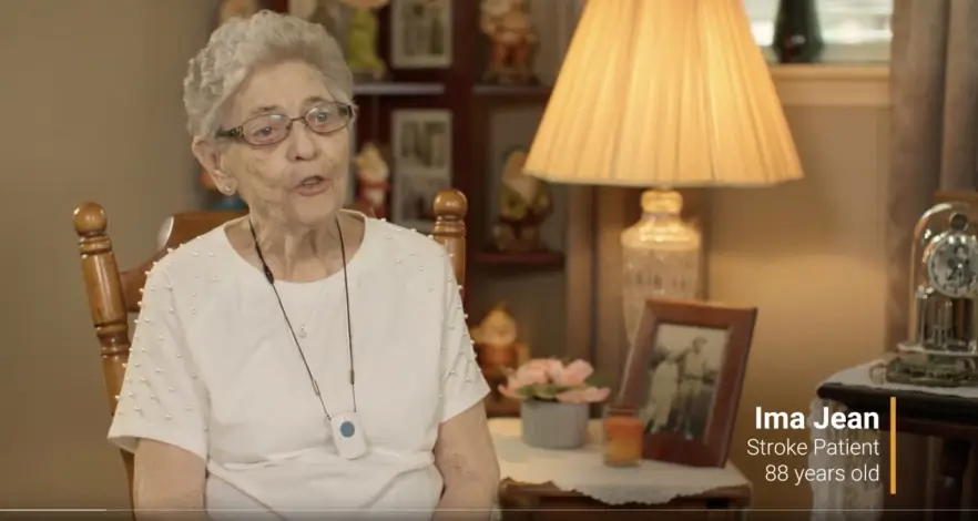 Screenshot of Ima Jean, an 88-year old stroke patient