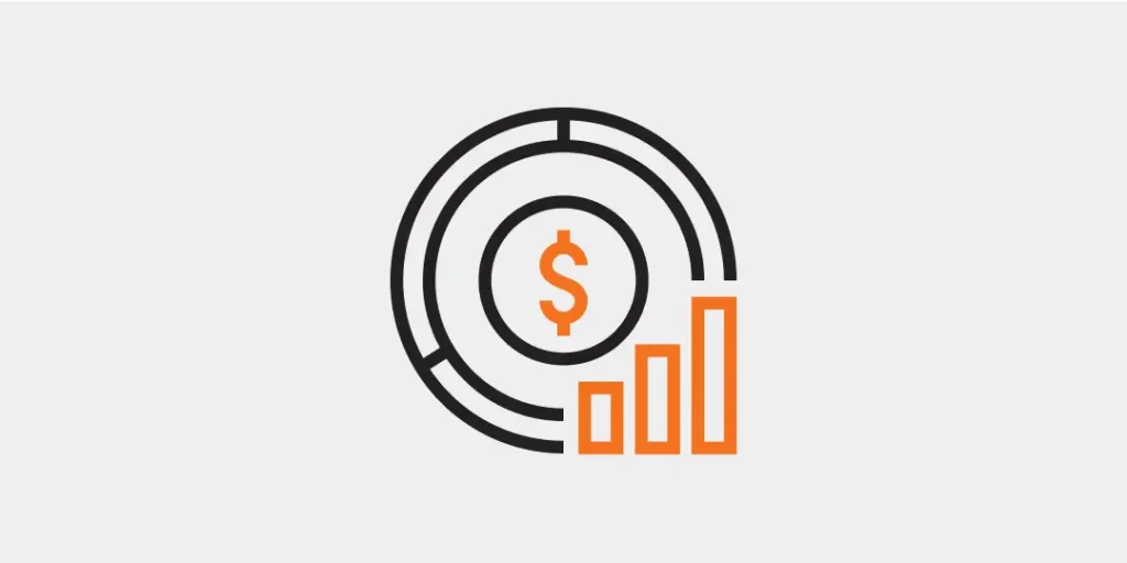dollar sign bar graph icon